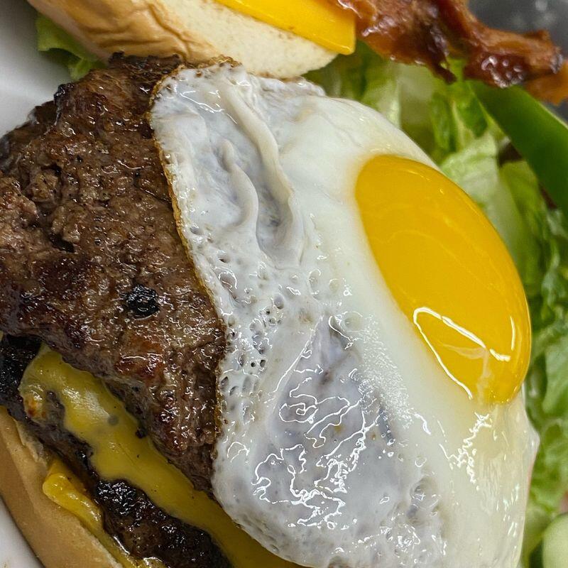 Bacon. Egg and Cheese Burger